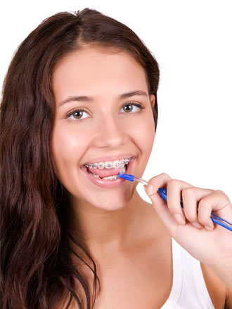 brushing and flossing